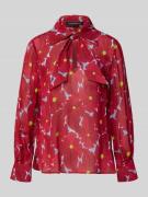 Strikblouse van viscose met strikkraag