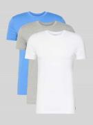 Slim fit T-shirt van puur katoen in een set van 3 stuks