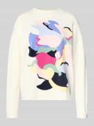 Gebreide pullover van viscosemix met extra brede schouders