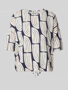 T-shirt van een mix van viscose en elastaan in all-over look