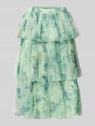 Knielange rok met volants