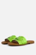 Oh My Sandals Slippers groen Leer