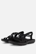 Skechers Reggae Slim Sandalen zwart Textiel