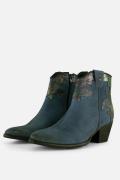 Lazamani Cowboylaarzen blauw Suede