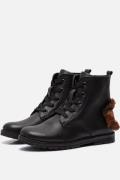 Muyters Veterboots zwart Leer