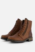 Rieker Veterboots cognac Leer