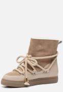 Ann Rocks Enkellaarsjes bont taupe Suede