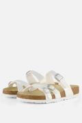 Birkenstock Franca Slippers wit Imitatieleer