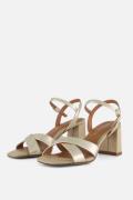 Tamaris Sandalen met hak goud Textiel