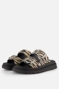 Tamaris Zebra Slippers zwart Leer