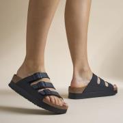 Papillio Birkenstock Florida Slippers zwart