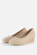 Tamaris Pumps met sleehak beige Leer