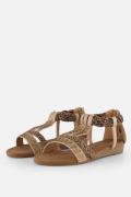 Supercracks Sandalen beige Textiel