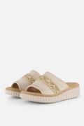 Rieker Slippers beige Textiel
