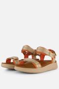 Woden Line Lite Sandalen beige Textiel