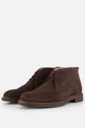 Van Lier Veterschoenen bruin Suede