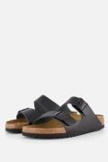 Birkenstock Arizona Slippers zwart Leer