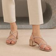 Tamaris Sandalen met hak goud Synthetisch