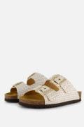Scholl Noelle Raffia Slippers wit Synthetisch