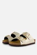 Scholl Noelle Raffia Slippers goud Leer