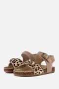 Shoesme Sandalen taupe Panterprint Suède