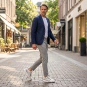 Floris van Bommel De Zager Sneakers wit G1/2 Leest