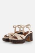 Tamaris Sandalen Met Hak wit Suède