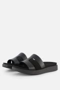 Ecco Flowt Slippers zwart Leer
