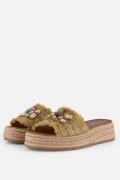 Tamaris Slippers beige Textiel