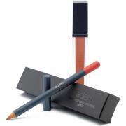 Aden Liquid Lipstick + Lipliner Pencil Set Rosie Brown 03