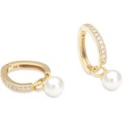 Lily and Rose Petite Kennedy hoops earrings - Ivory pearl (Gold)