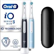 Oral B iO 3 Black & Blue Electric Toothbrushes Designed By Braun