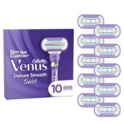 Gillette Venus Deluxe Smooth Swirl Razor Blades 10 count