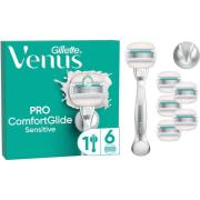 Gillette Venus Pro ComfortGlide Sensitive Razor & Holder 6 St.