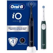 Oral B iO 2 Duo-pack Electric Toothbrushes Night Black & Forest G
