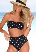 NU 20% KORTING: Lascana Bandeau-bikinitop Jada met schulprandjes en st...