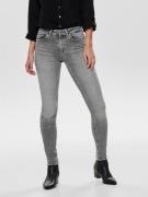 Only Skinny fit jeans Blush met gerafelde zoom