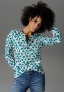 NU 25% KORTING: Aniston CASUAL Blouse zonder sluiting met oprolbare mo...