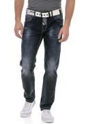 Cipo & Baxx Regular fit jeans met markante wassing