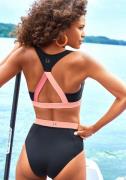 active by Lascana Highwaist-bikinibroekje Janni met contrastkleurige b...