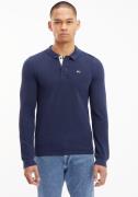 TOMMY JEANS Poloshirt met lange mouwen TJM SLIM SOLID LS POLO