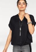 Boysen's Overhemdblouse in oversized stijl met ballonzoom