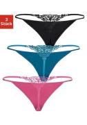 Lascana String Cotton made in Africa Dessous met leuke gehaakte kant a...