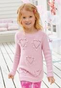 NU 20% KORTING: KIDSWORLD Lange trui met schattige harten
