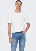 ONLY & SONS Shirt met ronde hals ONSMAX LIFE REG SS STITCH TEE