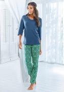 s.Oliver RED LABEL Beachwear Pyjama ornamentprint met 3/4-mouwen (2-de...