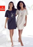 NU 20% KORTING: Vivance Dreams Big-shirt met frontprint (Set van 2)