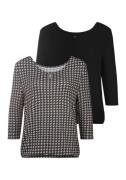 NU 20% KORTING: Vivance Shirt met 3/4-mouwen met goudkleurig knoopdeta...