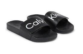 NU 20% KORTING: Calvin Klein Slippers met opvallend logo-opschrift