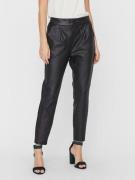 Vero Moda Imitatieleren broek VMEVA MR LOOSE STRING COATED PNT